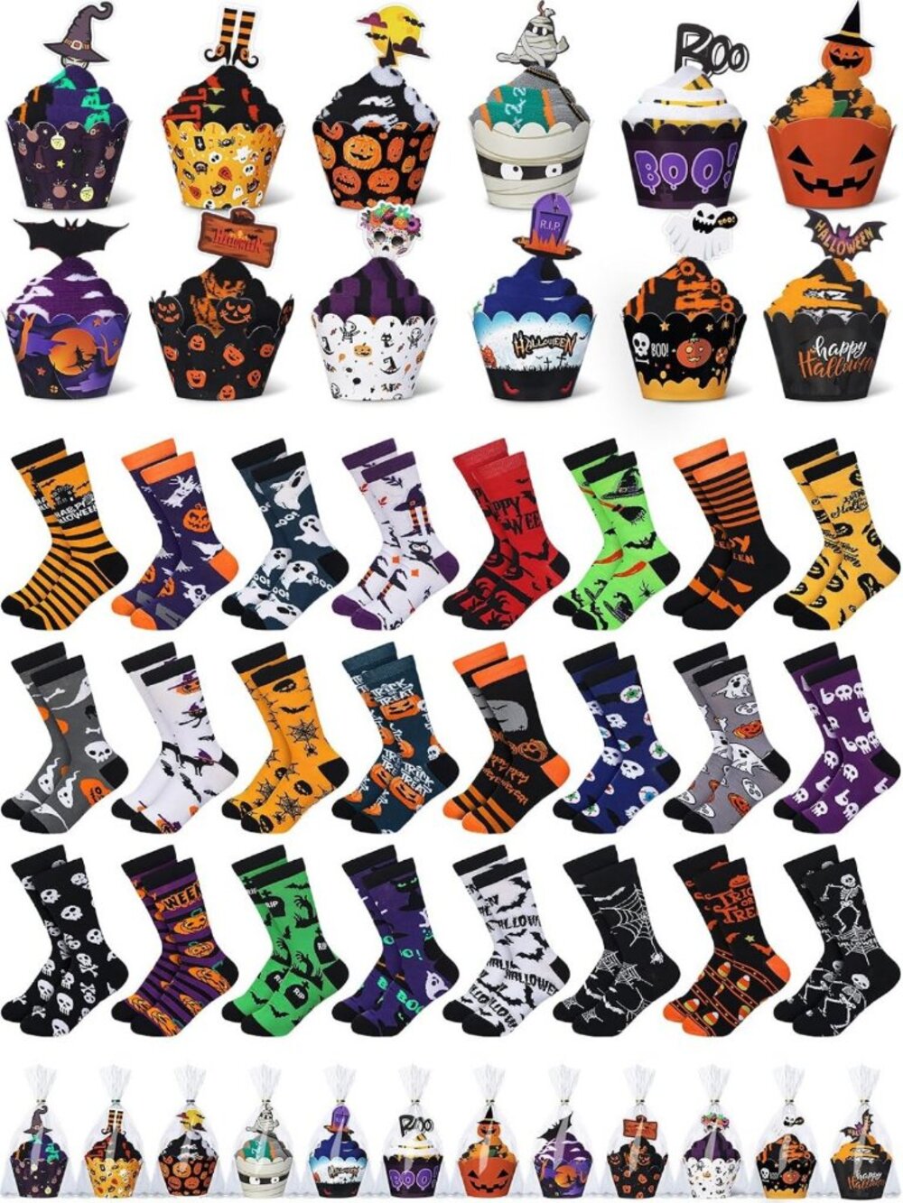 Cozy 72 Pcs Fuzzy Socks Gift Set for Women & Men | Soft Cupcake Design